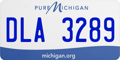 MI license plate DLA3289