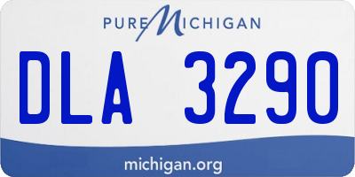 MI license plate DLA3290