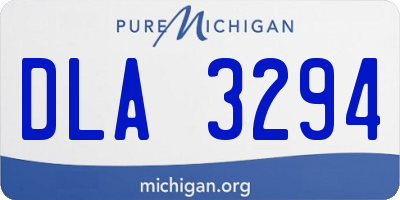 MI license plate DLA3294