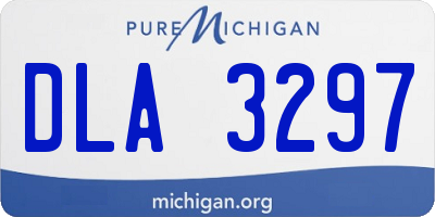 MI license plate DLA3297