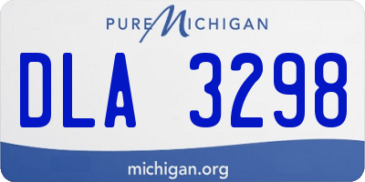 MI license plate DLA3298