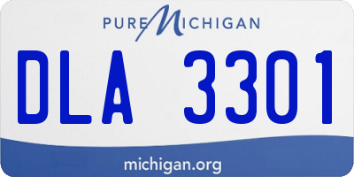 MI license plate DLA3301