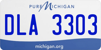 MI license plate DLA3303
