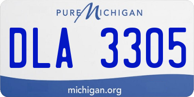 MI license plate DLA3305