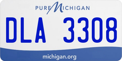 MI license plate DLA3308