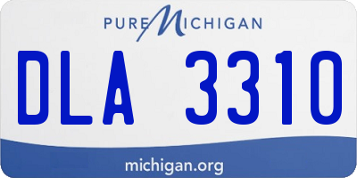 MI license plate DLA3310