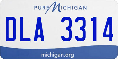 MI license plate DLA3314