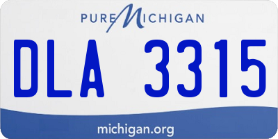 MI license plate DLA3315