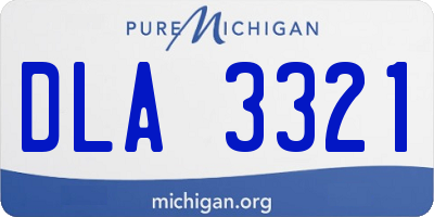 MI license plate DLA3321
