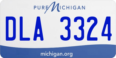 MI license plate DLA3324