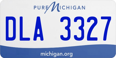 MI license plate DLA3327