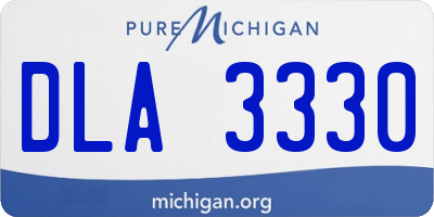 MI license plate DLA3330