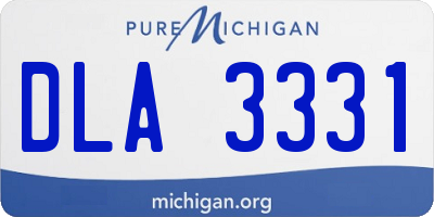MI license plate DLA3331