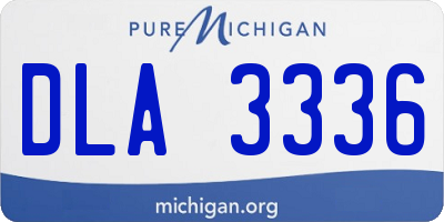 MI license plate DLA3336
