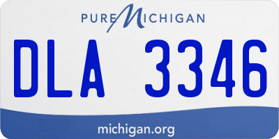 MI license plate DLA3346