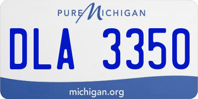 MI license plate DLA3350