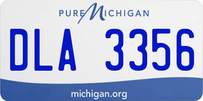 MI license plate DLA3356