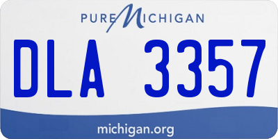 MI license plate DLA3357