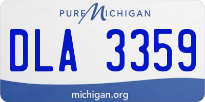 MI license plate DLA3359
