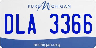 MI license plate DLA3366