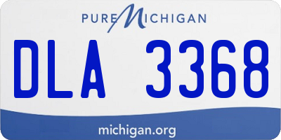MI license plate DLA3368