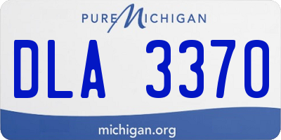 MI license plate DLA3370