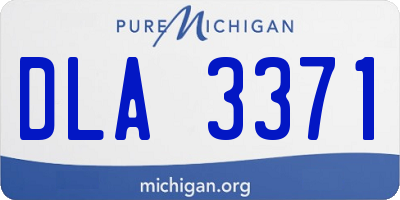 MI license plate DLA3371