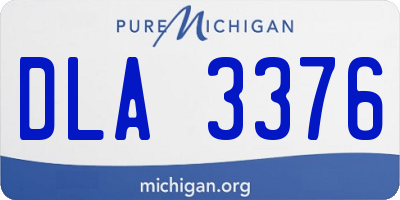 MI license plate DLA3376