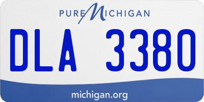 MI license plate DLA3380