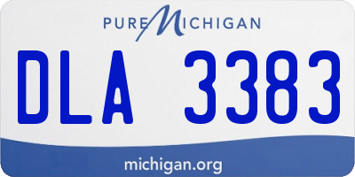 MI license plate DLA3383