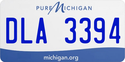 MI license plate DLA3394