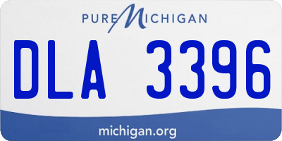 MI license plate DLA3396