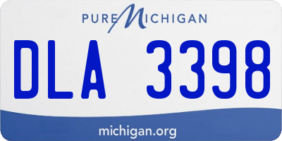 MI license plate DLA3398