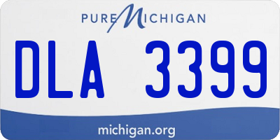 MI license plate DLA3399