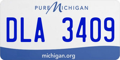 MI license plate DLA3409