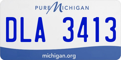 MI license plate DLA3413