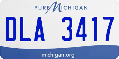 MI license plate DLA3417