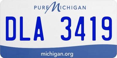 MI license plate DLA3419