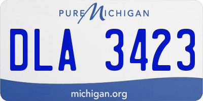 MI license plate DLA3423