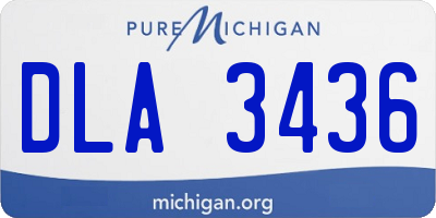 MI license plate DLA3436
