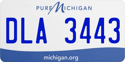 MI license plate DLA3443