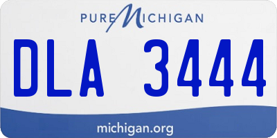 MI license plate DLA3444