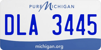 MI license plate DLA3445