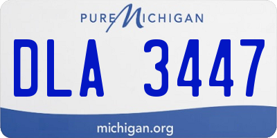 MI license plate DLA3447