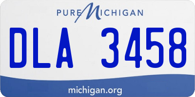MI license plate DLA3458