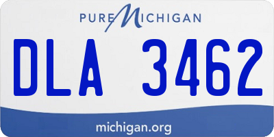MI license plate DLA3462