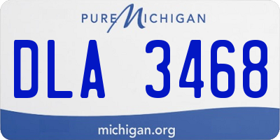 MI license plate DLA3468