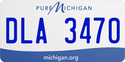 MI license plate DLA3470
