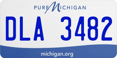 MI license plate DLA3482