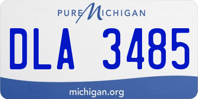 MI license plate DLA3485